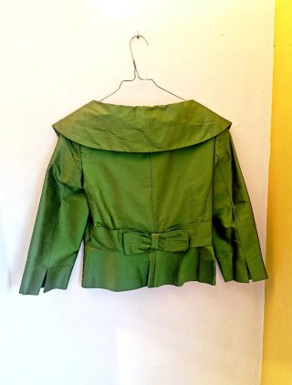 Vestido vintage de dos piezas de seda natural