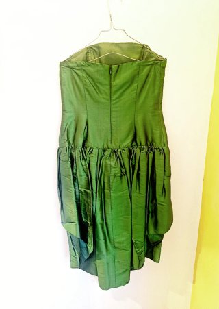 Vestido vintage de dos piezas de seda natural