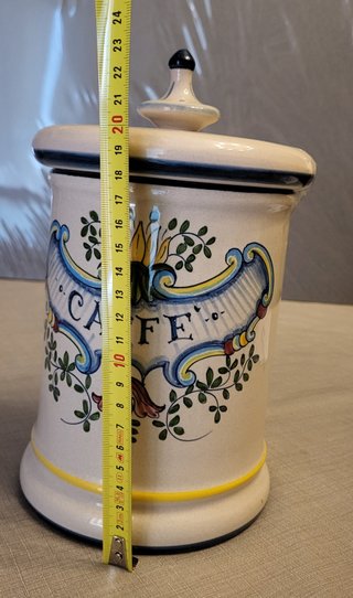 Barattolo decorativo in ceramica Deruta "caffè"