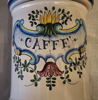 Barattolo decorativo in ceramica Deruta "caffè"