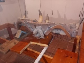 Yugo de madera y cuero