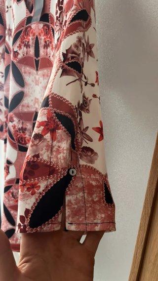 Vestido estampado floral manga larga