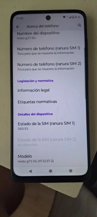 Motorola G73 5G 256GB Nero/Blu Marina