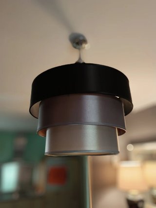 Lámpara de salón/comedor 3 niveles tricolor.