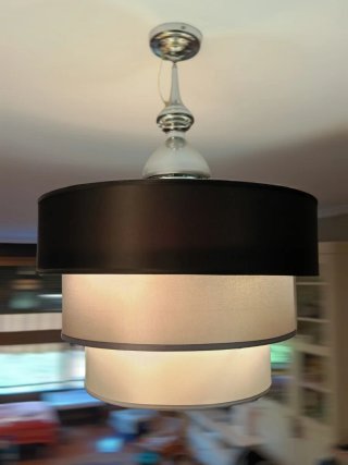Lámpara de salón/comedor 3 niveles tricolor.