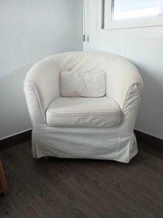 Sillón de tela blanco, tullsta de Ikea