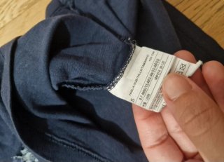 Maglia maniche lunghe blu con stella Benetton 6/7