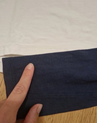 Maglia maniche lunghe blu con stella Benetton 6/7