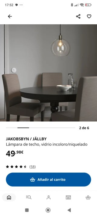 Lámpara de techo JAKOBSBYN / JÄLLBY IKEA