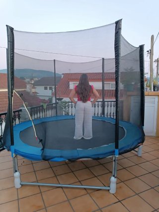 Cama elástica 3.10m con red de seguridad.