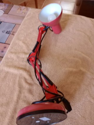 Lámpara Escritorio Roja Plegable