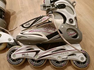 Patines Fila Mujer Talla 38 + Protecciones + bolsa