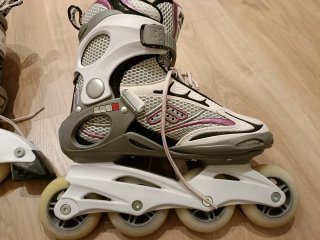 Patines Fila Mujer Talla 38 + Protecciones + bolsa