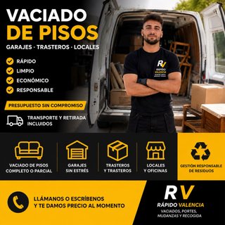 Vaciado de pisos, garajes y trasteros