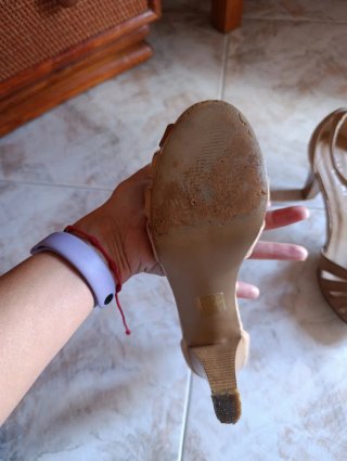 Sandalias tacón Marypaz beige talla 37