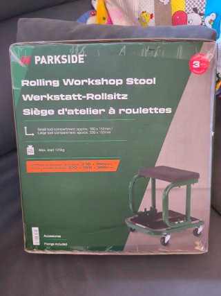 Taburete Taller Parkside con Ruedas