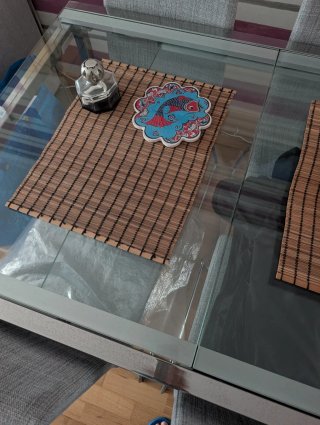 Mesa Comedor Cristal/Cromo. Modelo Glivarp Ikea