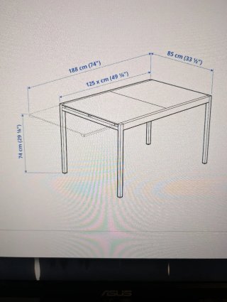 Mesa Comedor Cristal/Cromo. Modelo Glivarp Ikea