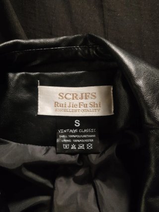 Chaqueta Piel Sintética Negra