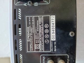 Pioneer SA-970 Amplificador Plata
