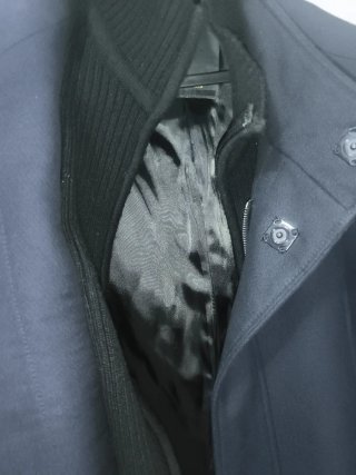Abrigo Zara Man Lana Doble Cuello Talla M