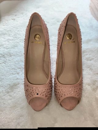 Zapatos de tacón con pedrería La Strada Talla 40