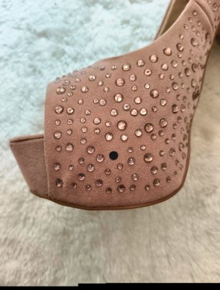 Zapatos de tacón con pedrería La Strada Talla 40