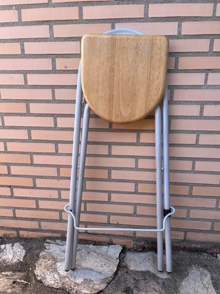 Pack 4 Taburetes Altos Madera y Metal
