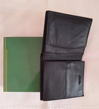 Portafoglio Vera Pelle Nero