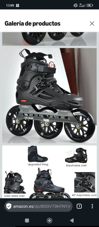 Patines en linea de velocidad 3x125mm