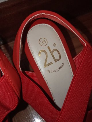 Sandalias Rojas 2b Talla 38