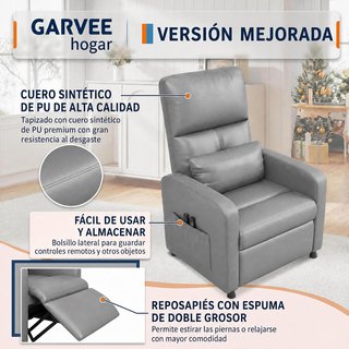 Sillón Relax Eléctrico Masaje Gris