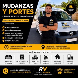 Portes y mudanzas con furgoneta en Valencia