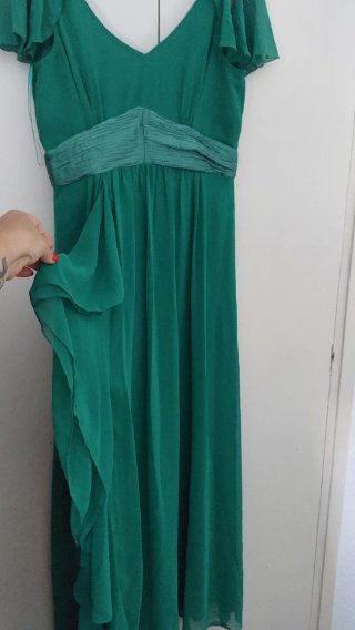 Vestido largo verde elegante