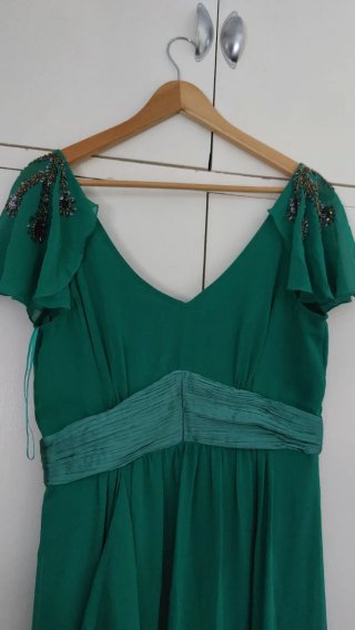 Vestido largo verde elegante