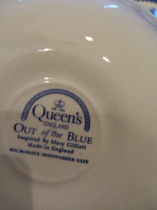 Vajilla Queen's Out of the Blue porcelana