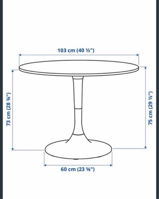 Excelente mesa redonda con pie central ikea!!