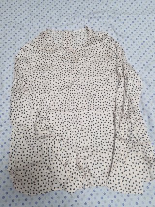 Camisa Mango lunares rosa y negra Talla M
