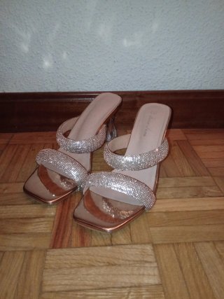 Sandalias alpargatas Rossa Siena doradas y platead