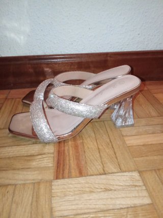 Sandalias alpargatas Rossa Siena doradas y platead