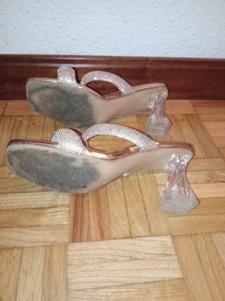 Sandalias alpargatas Rossa Siena doradas y platead
