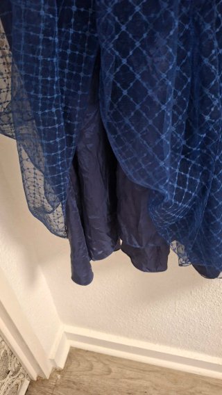 Vestido azul encaje años 30 Talla M/L