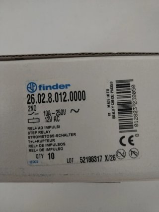 Lotto 6 Relè Finder 26.02 a impulsi 12V AC
