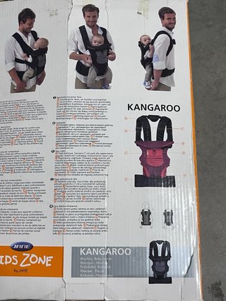 Mochila Porta Bebés Jane Kangaroo Negra