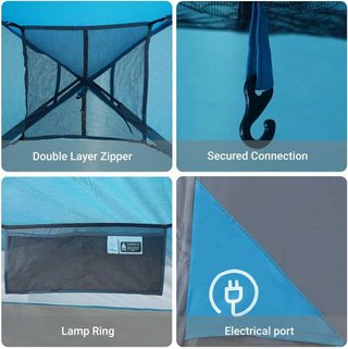 Tienda de Campaña Impermeable Azul/Gris