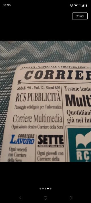 Tappetino mouse Corriere della sera vintage