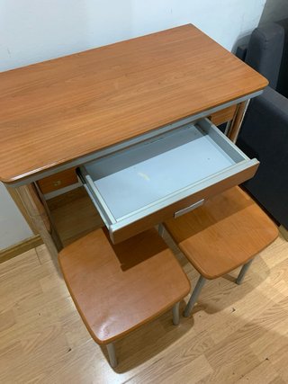 Mesa plegable con 2 sillas 80 de largo 42 de anch