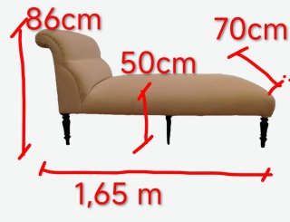 Chaiselongue antigua tapizada colo blanco roto