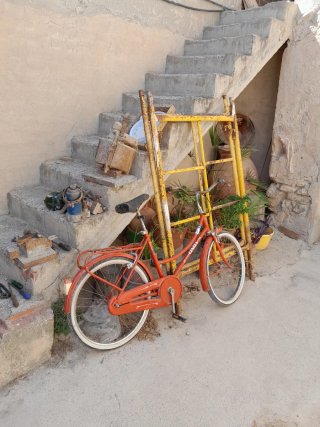 Bicicleta naranja vintage