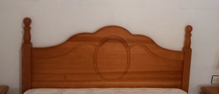 Cabecero cama matrimonio 135cm pino macizo